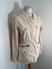 Velvet Graham & Spencer Coat Jacket M Vgc Pale Pink Military Lightweight Cinch