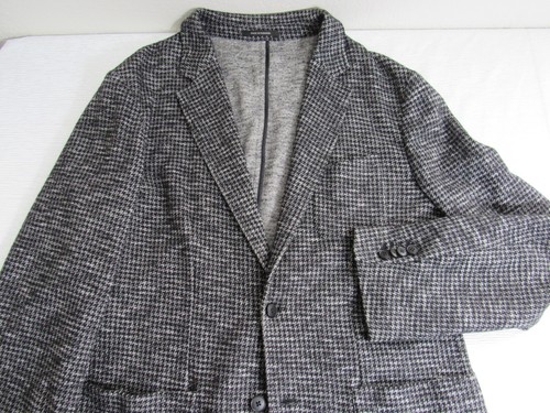 Cappotto sportivo Z Zegna Romania uomo grigio nero misto cotone lana 3XL/58 sfoderato! - Foto 12 di 16