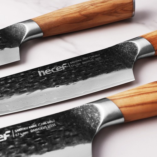 8in Japanese Chef Knife VG10 67 Layers Damascus Kitchen Knife Hammered Blade - Picture 11 of 40