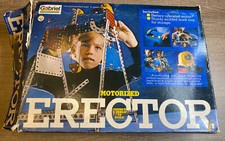 Vintage 1976 Gabriel Motorized Erector Incomplete Set in Original Box