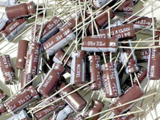 15x - 33uf 35v 105 Radial Electrolytic For Audiotube Amp - 161m