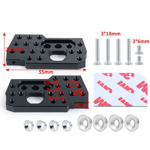 2 pz supporto staffa sospensione shock anteriore alluminio per cingolato RC 1:10 assiale Wraith - Foto 5 di 13