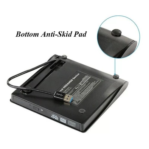 External CD DVD Drive for PC Laptop Windows 10 USB 3.0 Burner Reader Writer - Afbeelding 6 van 12