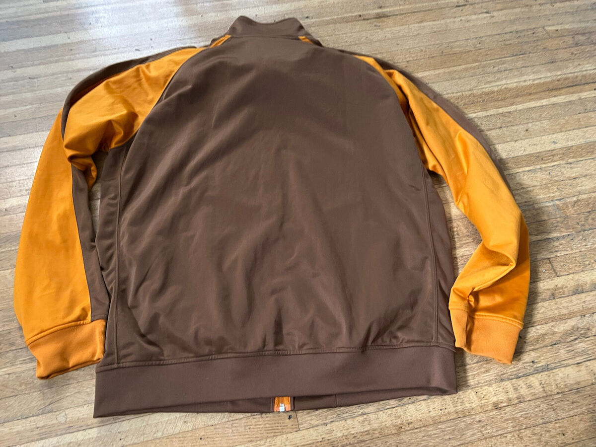 vtg Nike mens XXL satin track jacket brown orange Y2K 2000 vtg Nike mens XXL satin track jacket brown orange Y2K 2000