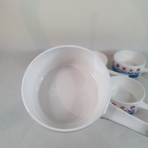 5er Set VILLEROY & BOCH Luxembourg Stieltopf Butterpfanne  Keramik Blumen 70er  - Bild 3 von 5