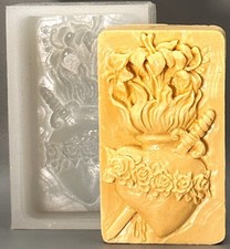 IMMACULATE HEART OF VIRGIN MARY SILICONE MOLD for soap making and other crafts