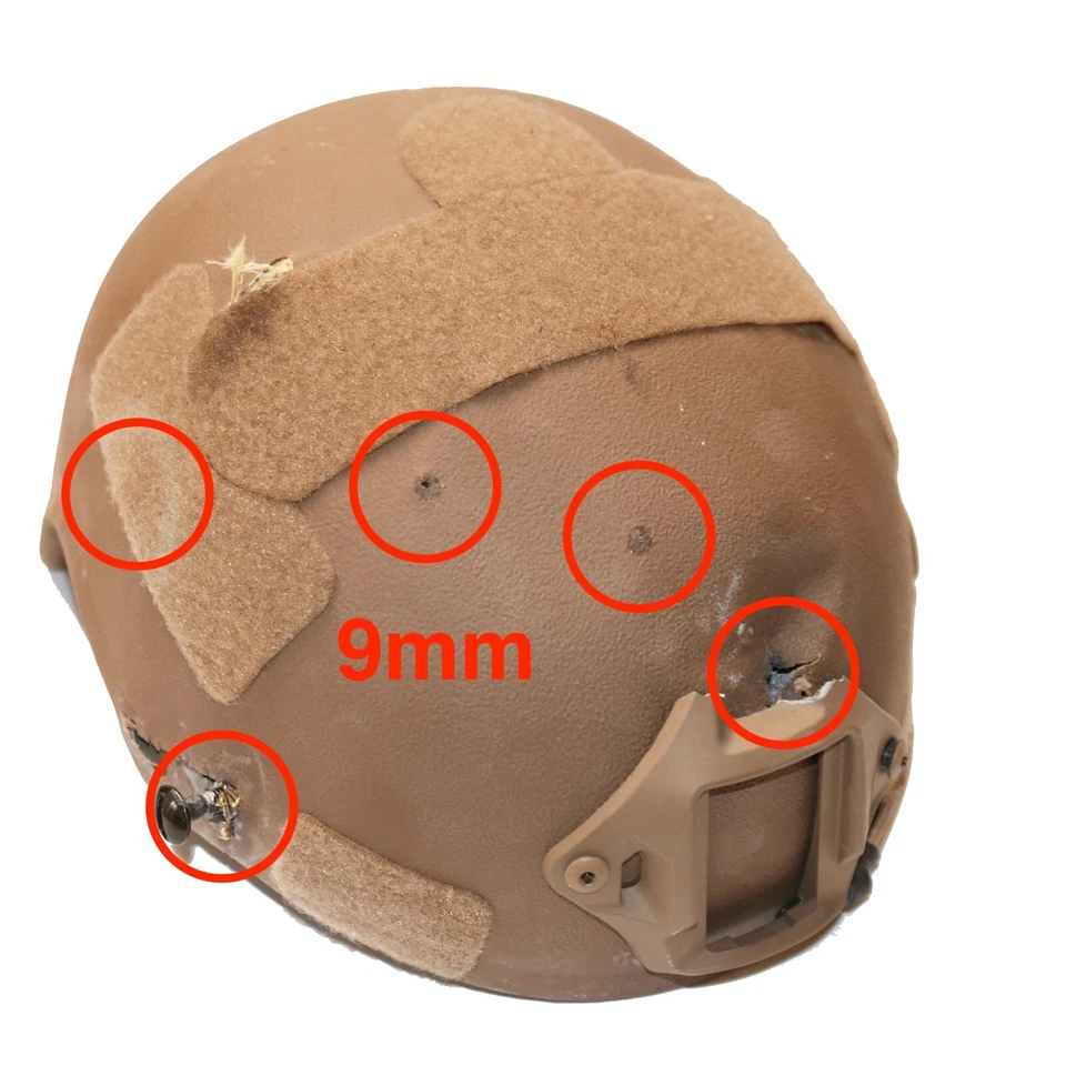 Casco balístico nivel IIIA, hecho con Kevlar - Vendedor y video de EE. UU. - Multicámara XL Foto 3 de 4