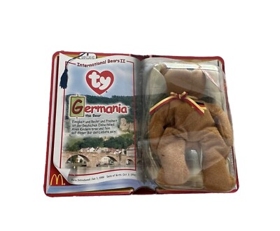 TY GERMANIA The Bear Beanie Baby International Bears II Mc Donald's Retired RARE