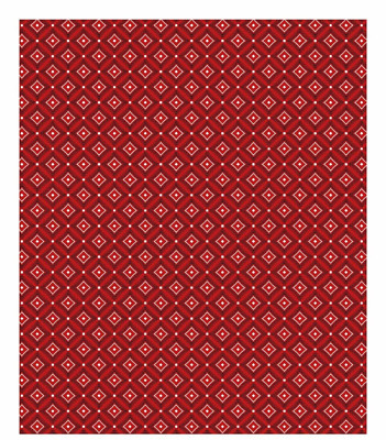 Shweshwe  Baumwollstoff ''Serie Mossel Bay'' No 7 rot-weiß-schwarz - ab 50cmx90cm