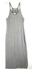 MIKEN Long Cover up Dress Size Medium Heather Gray Retail 28