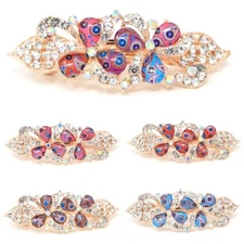 New Sparkly Rhinestones Crystal Metal windmill hair claw clip Barrette clamp