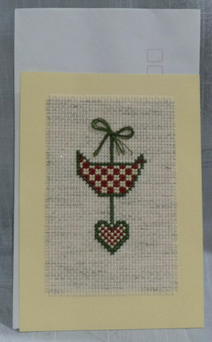 Chicken Completed Cross Stitch Postcard