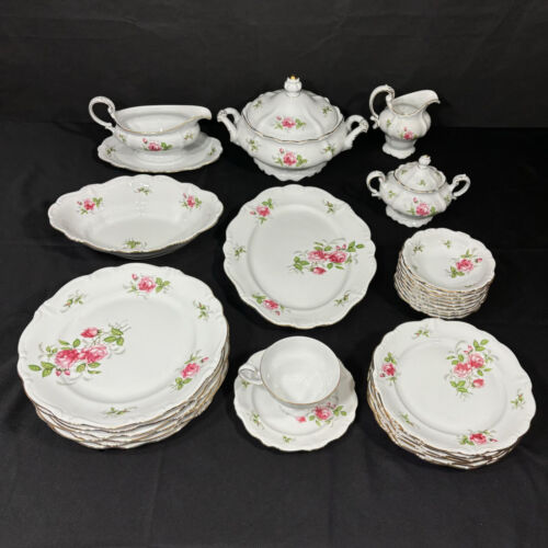 Johann Haviland Bavaria Germany 31 teiliges Set Terrine Speiseteller Schüsseln Platte