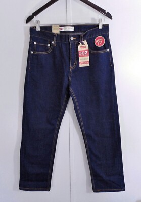 Levi s 502 Regular Taper Jeans Mens 29x29 Blue Denim Stretch NWT
