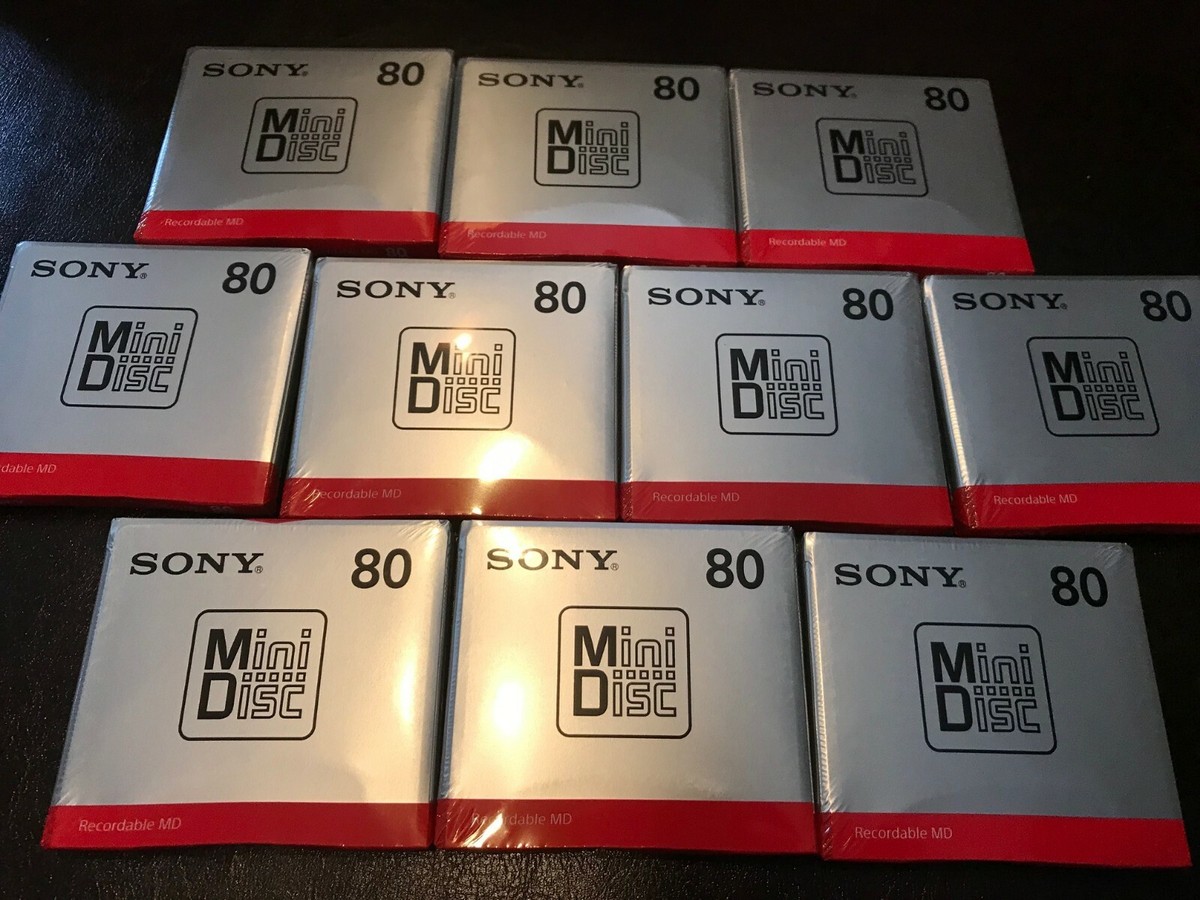 Sony MD Blank Minidisc 80 Minutes Recordable MDW80T x 10