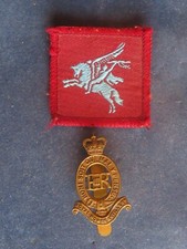 GB, lot  7th Parachute Regt Royal Horse Artillery, cap badge + Bellerophon patch