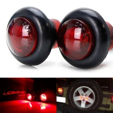 Rear Mount Spare Tire Lug Nut Insert Red 3rd LED Brake Lights For Jeep Wrangler