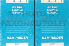 1988 Dodge Ram Raider Shop Manual 2 Volume Set 88 Original Repair Service Books 1988 Dodge Ram Raider Shop Manual 2 Volume Set 88 Original Repair Service Books