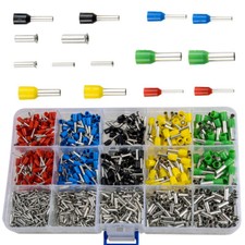 1640 pcs Wire End Sleeves Insulated Crimp Connector Cable Lug Terminals Kit Set
