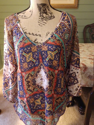 NY Collection Plus Size Handkerchief-Hem 3/4-Sleeve Top & Reviews