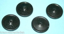 4 uralte schwarze Blech Räder Blechspielzeug Hausser