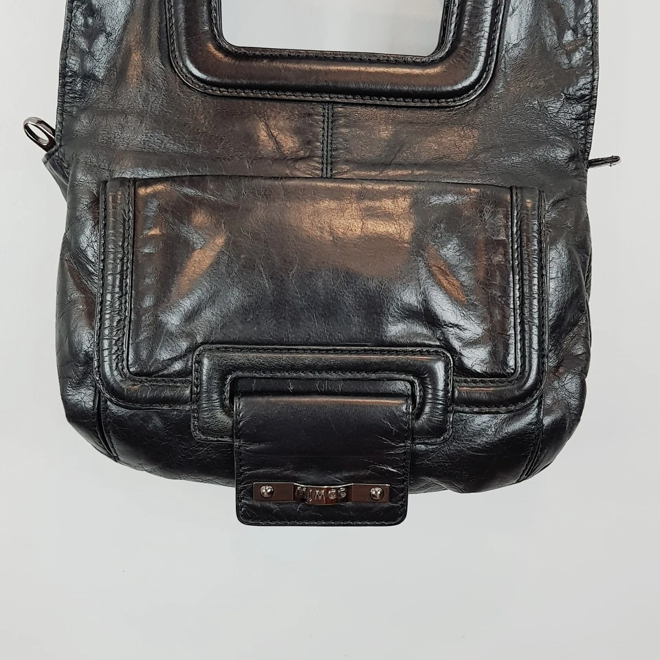 [MIMCO] Bolso sin asas/bolso de mano de hombro Jefferson de cuero negro para mujer Foto 3 de 4