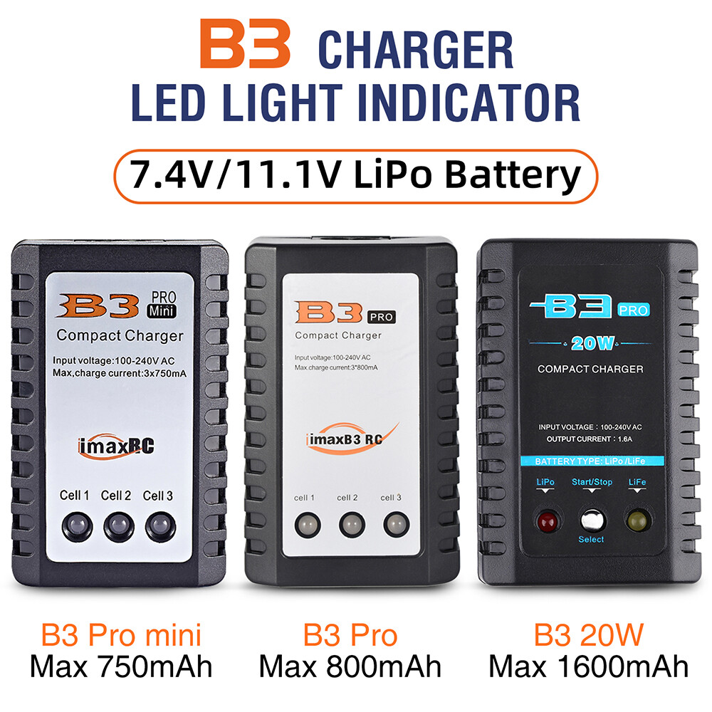 B3 20W B3 Pro 10W RC Compact Charger 2S 3S Lipo Battery Adapter Power Supply