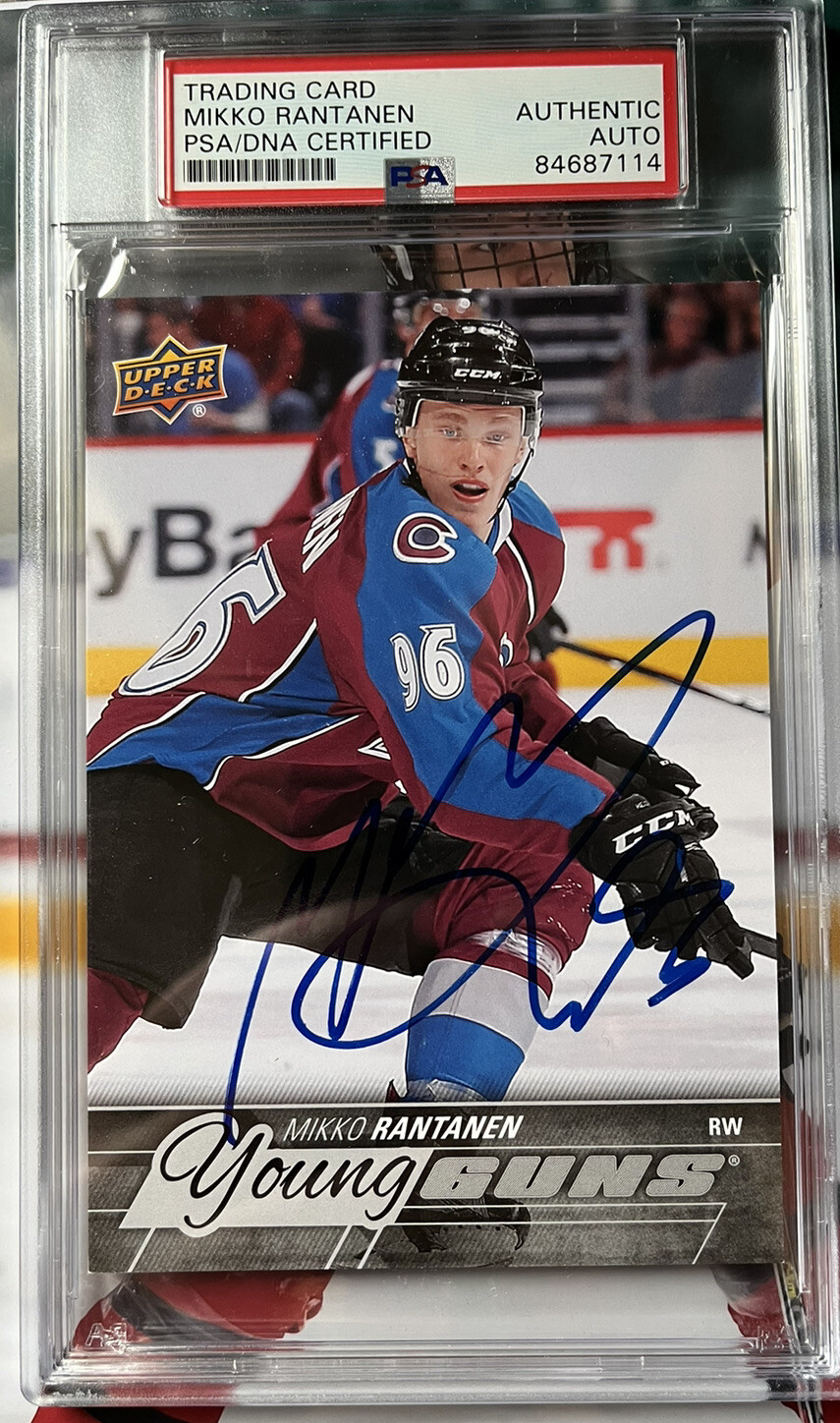 Mikko Rantanen Signed 2015 UD oversize Young Guns 206 PSA/DNA AUTO Avalanche NHL