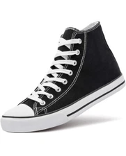 ZGR Men’s High Top Canvas Sneakers Lace Up Classic Casual Walking Shoes￼