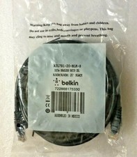 2 Packs Belkin Ethernet Patch Cable Black Snagless CBL Cat5e 20Feet