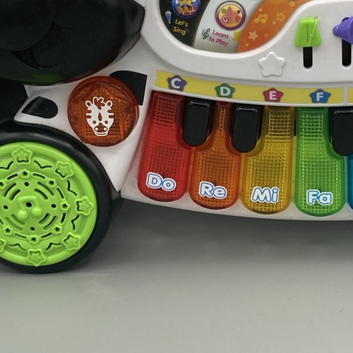 Vtech - Zebra Zoo Jamz Piano Musical Light up Instruments Microphone Educational - Picture 3 of 9