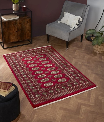 Bokhara Handmade Wool Rug Traditional Living Room Bedroom Small to Large Rug - Picture 8 of 22