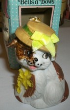 Bells N Bows-Puppy Dog Giftco Hand Painted Collectible Christmas Tree Ornament