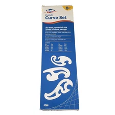 Alvin French Curve Ruler Set of 8 Model FC88 - Brand New in Package