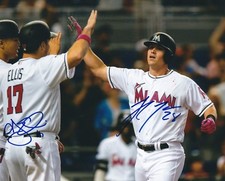 Autographed A.J. ELLIS & TYLER MOORE Miami Marlins 8x10 Photo W/COA
