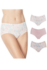 Rhonda Shear 3-pack Set Invisible Body Brief Pink/Paisley/Nude