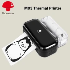 Phomemo M03 Bluetooth Wireless Thermal Printer 3" for Photo Note List Image Memo