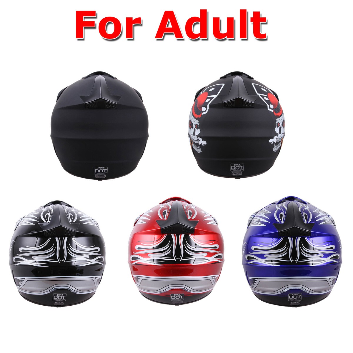 DOT Adult Motocross ATV Dirt Bike UTV Off Road Helmet / Goggles