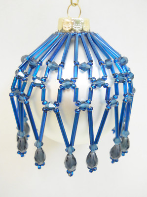 PATTERN ONLY Beaded Christmas Ornament Cover Holiday Original ''Longfellow''