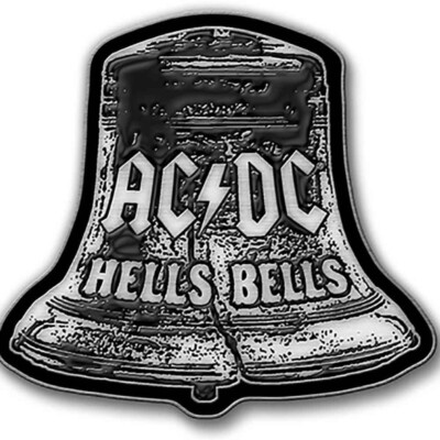 AC/DC Metal Pin Badge: HELLS BELLS: acdc large Official Merch rock fan gift £pbe