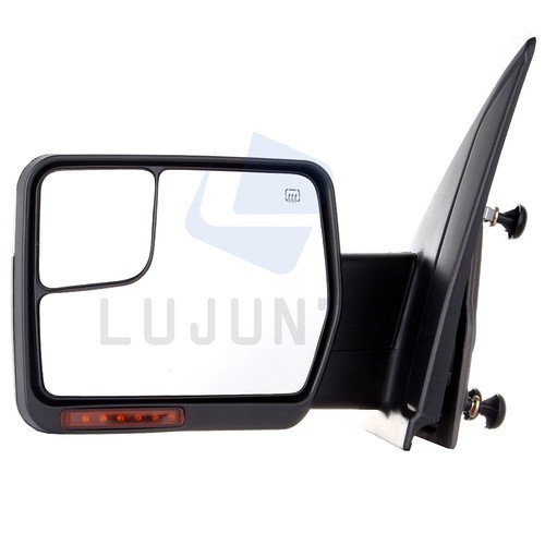 For 07-14 Ford F150 Power Chrome Tow Heated Puddle LED Signal Driver Side Mirror - Picture 6 of 7