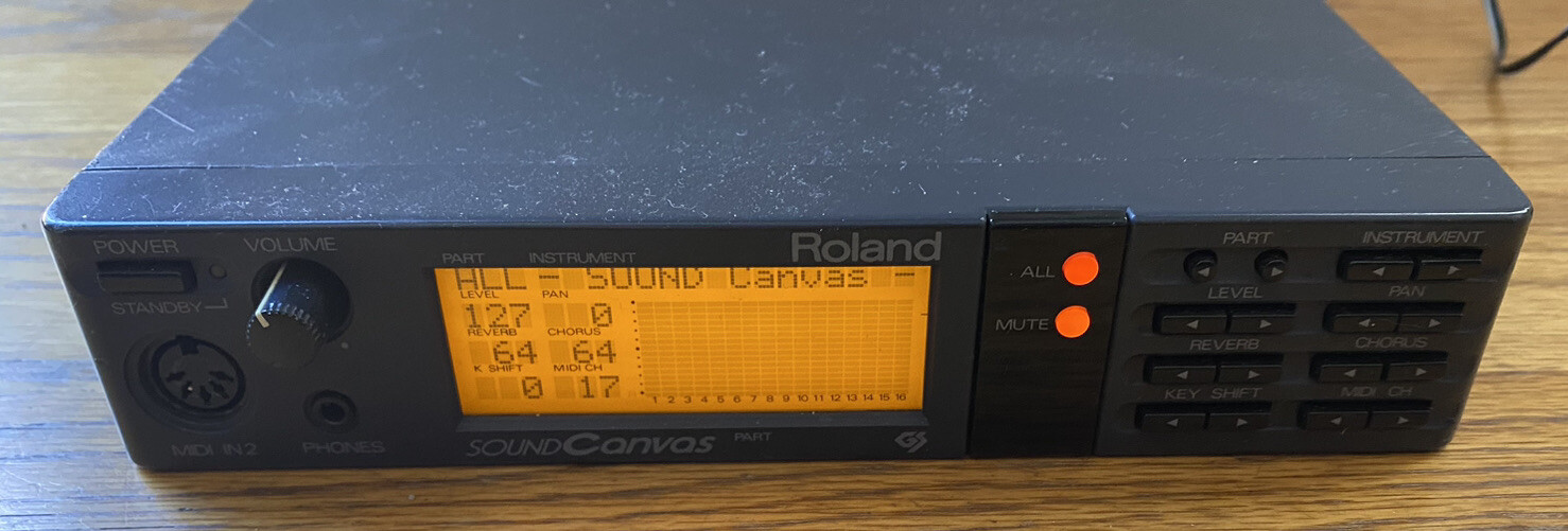 Roland SC-55 Sound Canvas VINTAGE GS MIDI Sound Generator Module