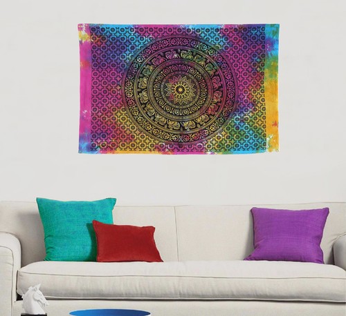 Mandala Tapestry Indian WallHanging Decor Bohemian Hippie Poster Bedspread Throw - Picture 210 of 342