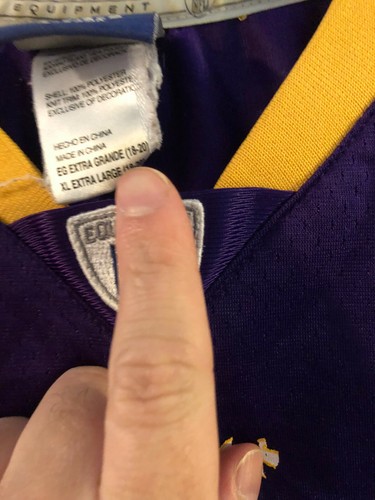 CAMISETA JUVENIL REEBOK MINNESOTA VIKINGS ADRIAN PETERSON #38 NFL TALLA XL 18-20 - Imagen 7 de 9