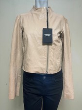 Nwt Lamarque Kaila Bone Funnel Neck Leather Jacket - Size Medium