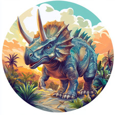 XXL 30X30 Car Sticker Triceratops Decal