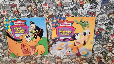 Disney's Toontown Book Lot:  Real Genuine Hero  Dog and Goofed Up Pet Shop