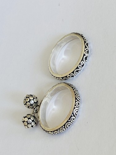 Juego de anillos colgantes ornamentados con cuentas de bola de desplazamiento BALI SUARTI de plata esterlina talla 9 - Imagen 10 de 15