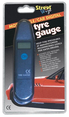 Portable Travel Motorbike & Car Digital Tyre Wheel Pressure Gauge (0-100 Psi)