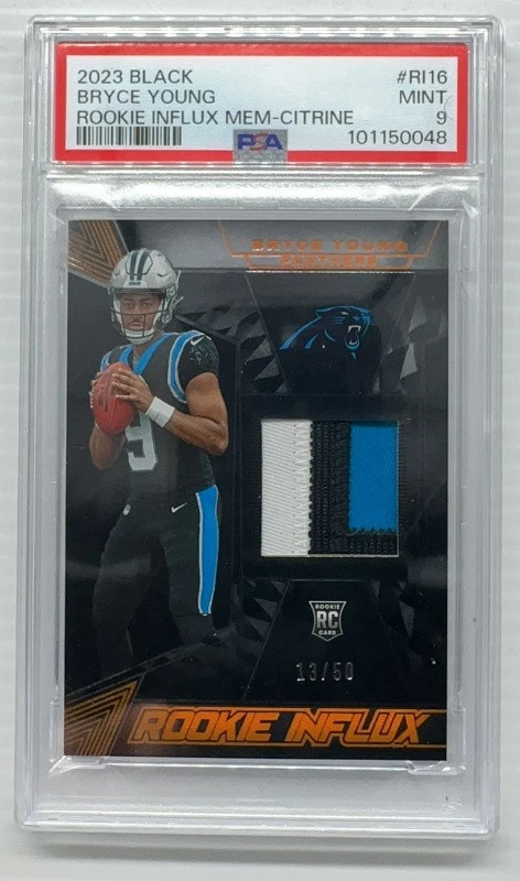 Bryce Young Panini Black Rookie Influx Memorabilia #RI16 Citrine